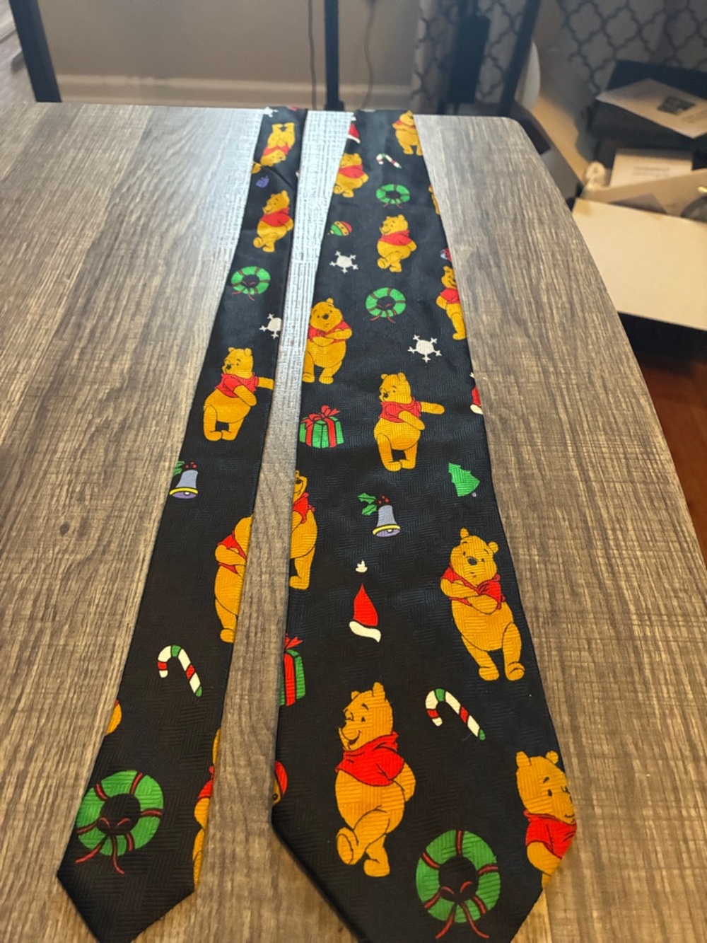 Winnie the Pooh Black Kids Holiday Tie - Classic Character Design